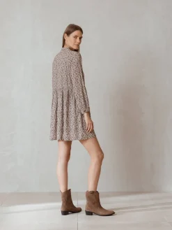 Indi & Cold Floral Shirt Dress-Rosa|