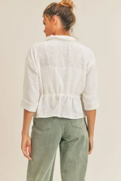 New Sage The Label For A Moment Linen Jacket|