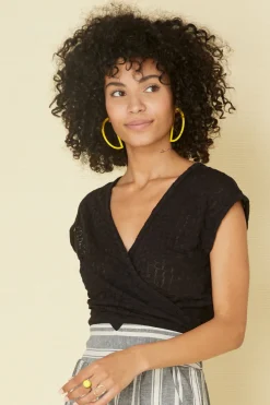 Clearance Cokluch Fossile Spitze Top-Black|