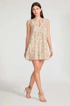 Discount BB Dakota by Steve Madden Frills And Florals Sleeveless Cotton Mini Dress|