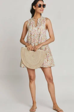 Discount BB Dakota by Steve Madden Frills And Florals Sleeveless Cotton Mini Dress|