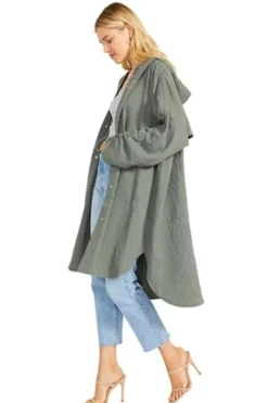 Hot BB Dakota Going Somewhere Coat-Surplus Green|