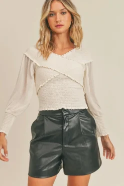 New Sadie & Sage Goodness Groove Smock Top-Ivory|