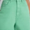 Outlet Lez a Lez Green Twill High Waist Short|