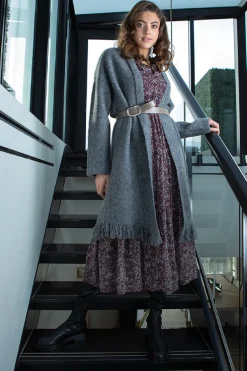 RD Style Gwenyth Shawl Cardigan-Grey Mix|