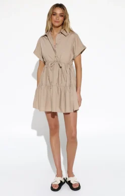 Hot Madison The Label Hamilton Dress-Beige|
