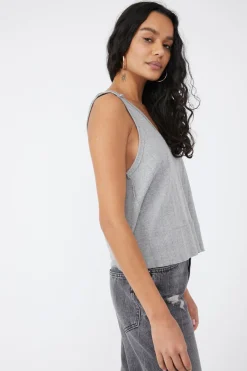Clearance Free People Harper Tank-Heather Grey|