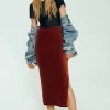 Online Free People Helen Rib Tube Skirt|