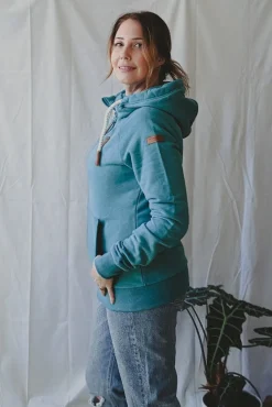 Hot Wanakome Hera Zip Hoodie-Lake|