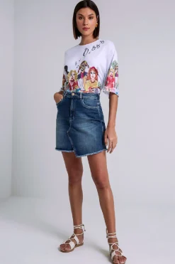 Discount Lez a Lez High Waist Jean Skirt|