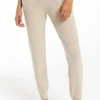 Discount Z Supply Homey Rib Jogger-Light Cocoa|