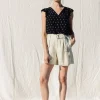 Discount Indi & Cold Ikat Sleeveless Blouse-Black|