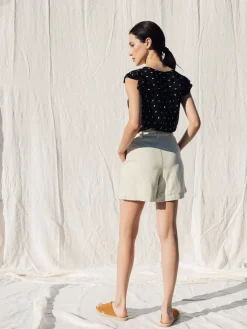Discount Indi & Cold Ikat Sleeveless Blouse-Black|