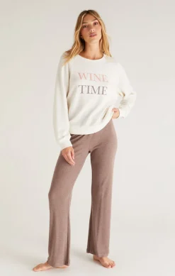Outlet Z Supply In A Daze Rib Pant-Dusty Heather Taupe|