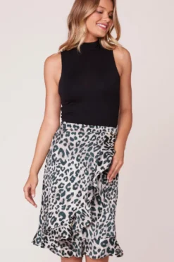 New Jack by BB Dakota In The Wild Leopard Print Skirt|