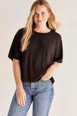New Z Supply Ines Triblend Top-Black|