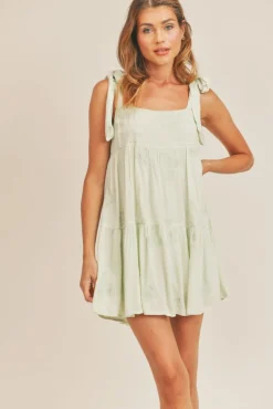 New Sage The Label Island House Mini Dress|