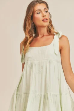 New Sage The Label Island House Mini Dress|