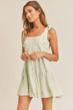 New Sage The Label Island House Mini Dress|