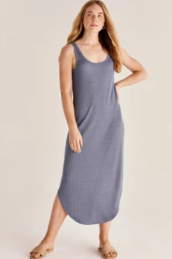 Online Z Supply Jaslyn Rib Hacci Midi Dress-Indigo|
