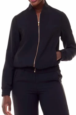 Outlet I Love Tyler Madison Kamala Silk Bomber Jacket-Black|Iltm