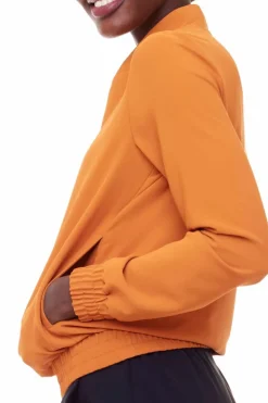 Online I Love Tyler Madison Kamala Silk Bomber Jacket-Mustard Marseille|Iltm