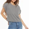 New Z Supply Keely Slub Tee-Sedona Sage|