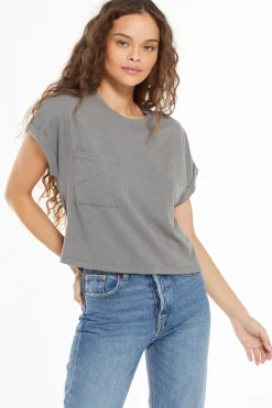 New Z Supply Keely Slub Tee-Sedona Sage|