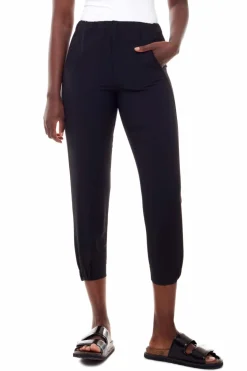 New I Love Tyler Madison Keira Ruched Silk Jogger Pant-Black|Iltm
