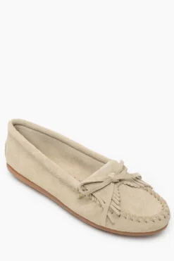 Best Minnetonka Kilty Hardsole Moccasin-Stone|