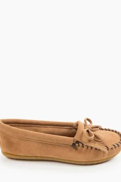 New Minnetonka Kilty Hardsole Moccasin-Taupe|