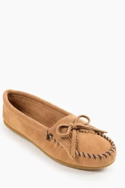 New Minnetonka Kilty Hardsole Moccasin-Taupe|