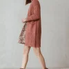 Best Indi & Cold Knitted Pocket Cardigan-Pink|