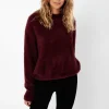 Hot Madison The Label Koda Knit Jumper-Wine|