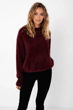 Hot Madison The Label Koda Knit Jumper-Wine|