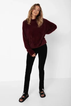 Hot Madison The Label Koda Knit Jumper-Wine|
