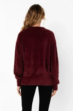 Hot Madison The Label Koda Knit Jumper-Wine|
