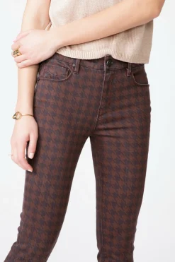 Clearance Unpublished Kora Mid Rise Skinny-Hickory Houndstooth|