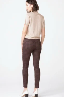 Clearance Unpublished Kora Mid Rise Skinny-Hickory Houndstooth|