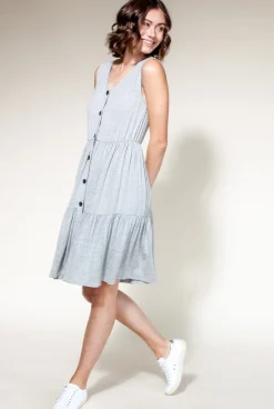 Hot Pink Martini Kyla Dress-Grey|