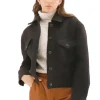 New RD Style Ladies Woven Coat-Black|