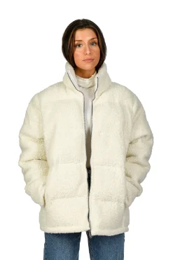 Discount RD Style Ladies Woven Coat-Cream|