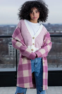 Best RD Style Ladies Woven Shacket-Pink|