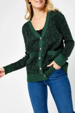 Online The Korner Leopard Cardi|