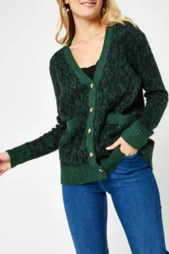 Online The Korner Leopard Cardi|