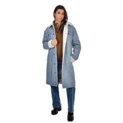 Outlet RD Style Long Denim Jacket|