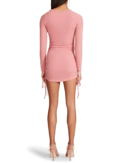 Best BB Dakota by Steve Madden Long Sleeve Mini Dress-Pink Lipstick|