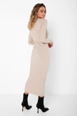 Sale Madison The Label Lucille Dress-Oatmeal|