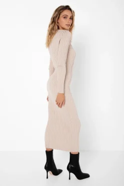 Sale Madison The Label Lucille Dress-Oatmeal|