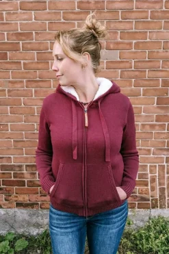 Discount Wanakome Luna Full Zip Hoodie-Mulberry|
